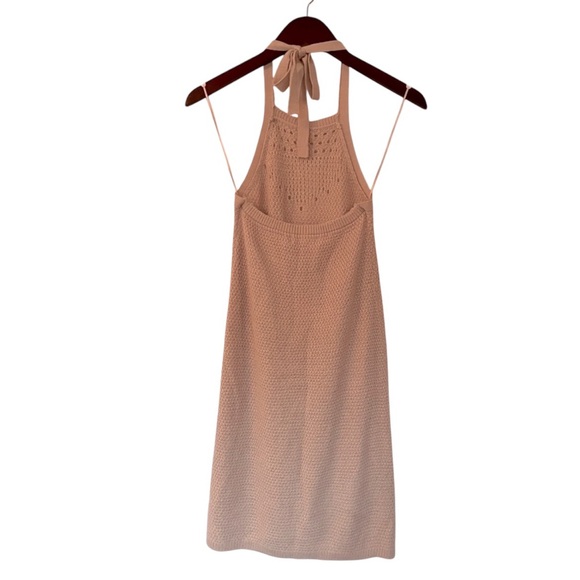 NWT🌺No Comment•Backless Halter Knit Mini Dress - Picture 3 of 5
